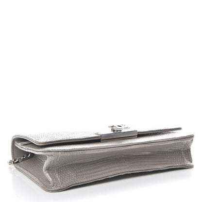 Chanel Lizard Golden Class Wallet on Chain WOC Grey 4 of 10