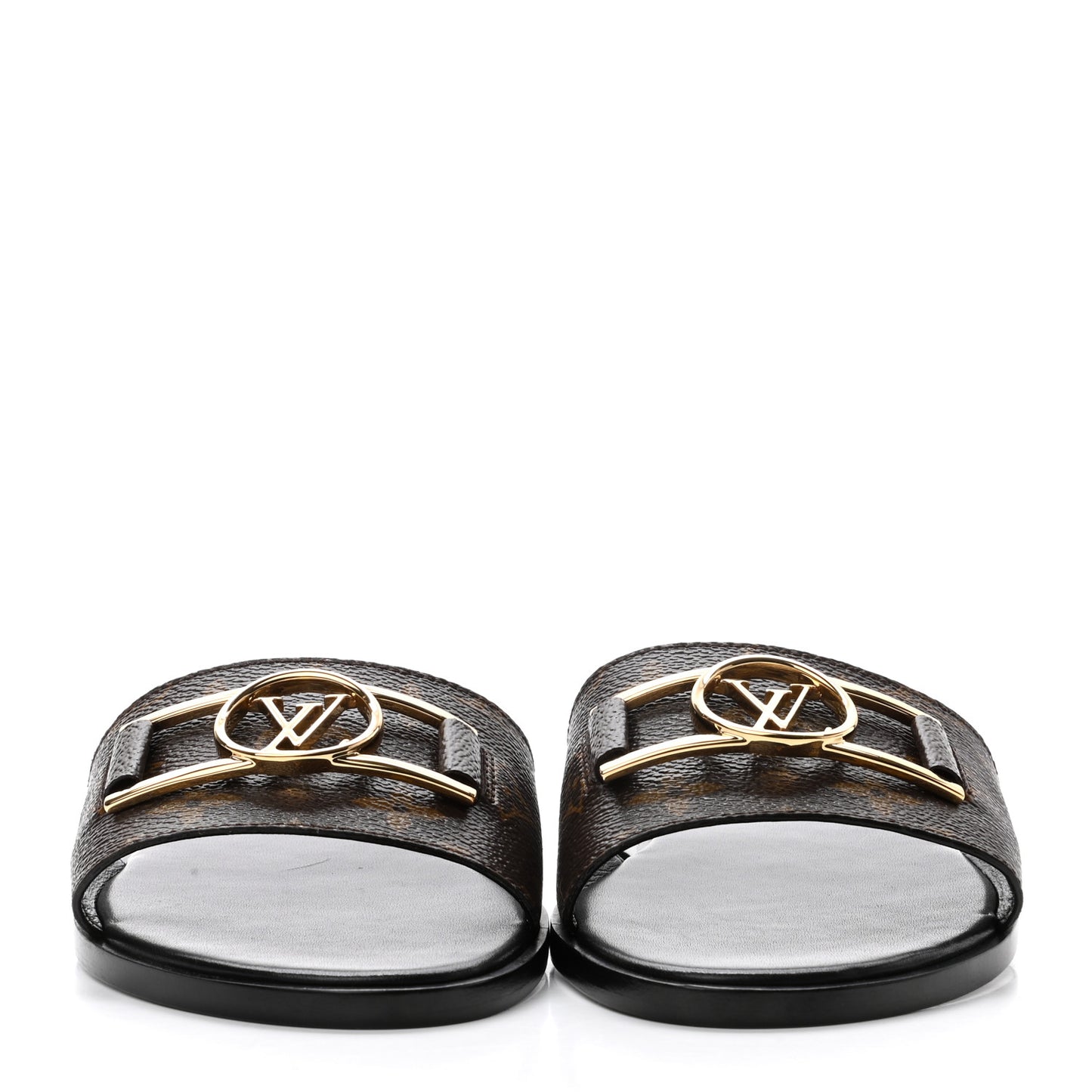 Patent Monogram Lock It Flat Mules 40