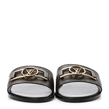 Louis Vuitton Patent Monogram Lock It Flat Mules 40 2 of 8