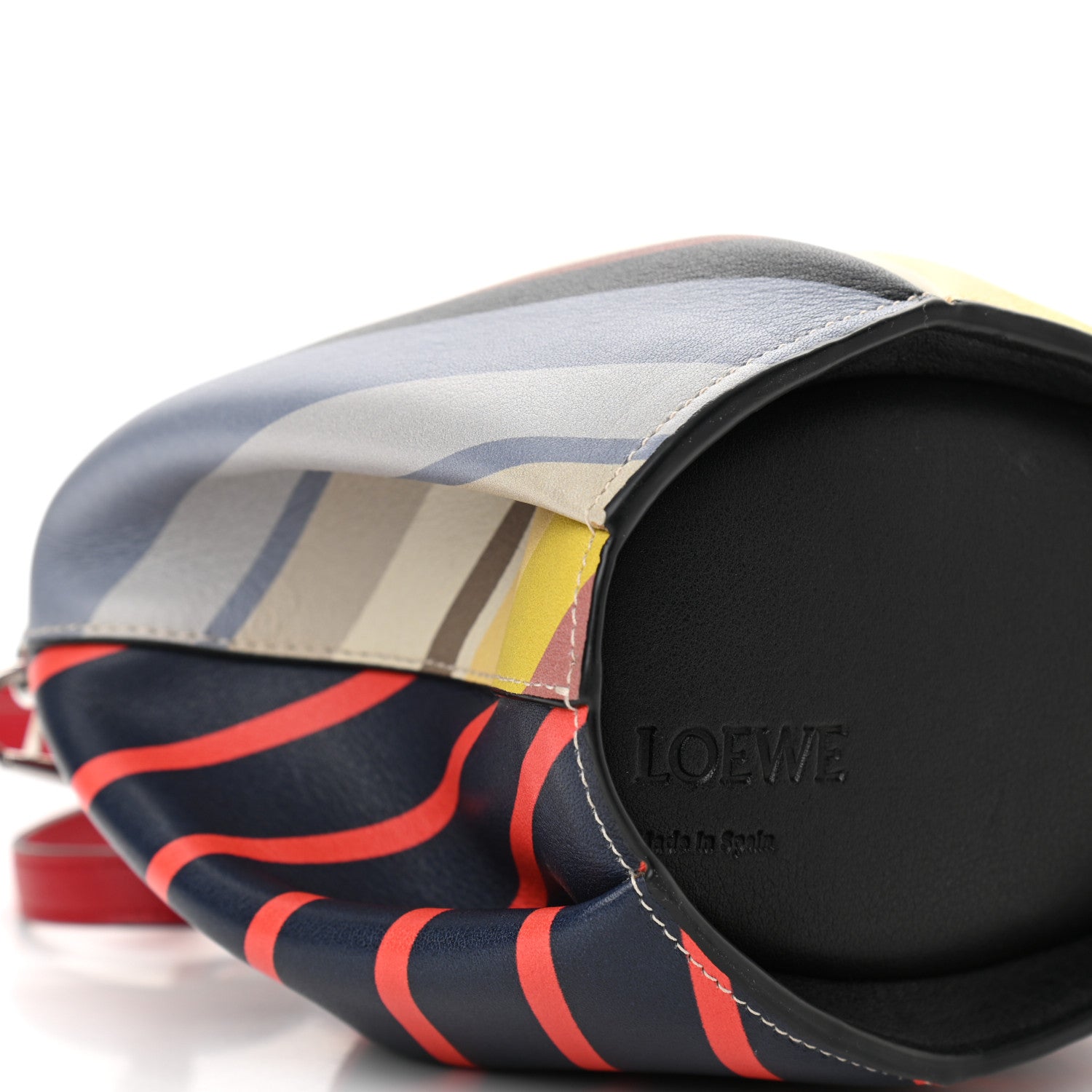 Loewe Calfskin Mini Stripe Elephant Crossbody Bag Multicolor 7 of 9
