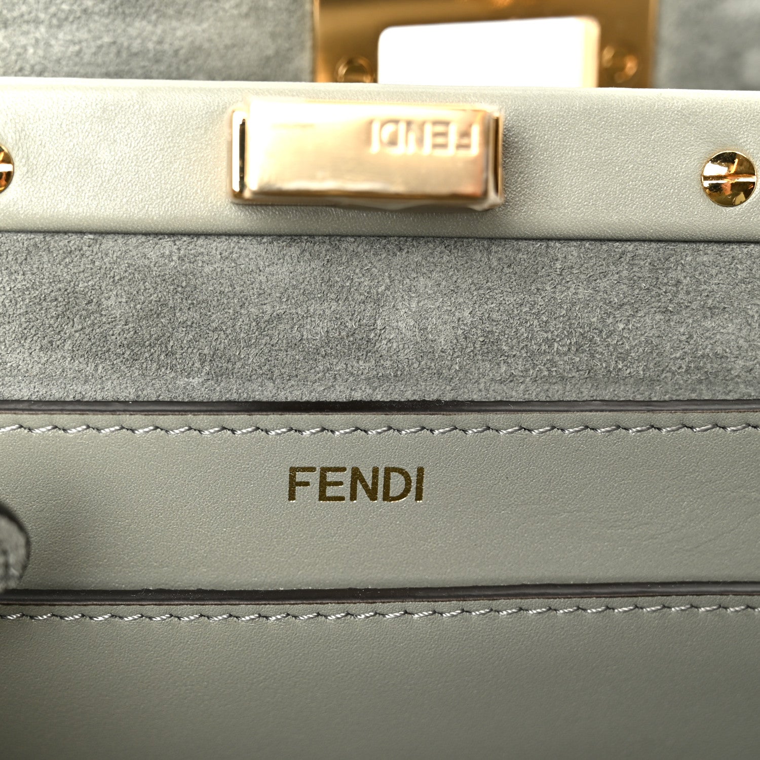 Fendi Vitello Small Soft Peekaboo Satchel Matche Latte 7 of 11