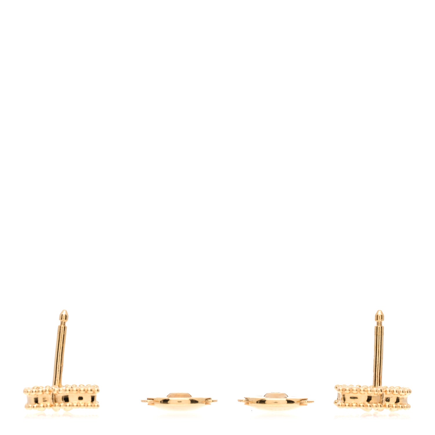 Van Cleef & Arpels 18K Yellow Gold Mother of Pearl Sweet Alhambra Butterfly Earrings 3 of 5