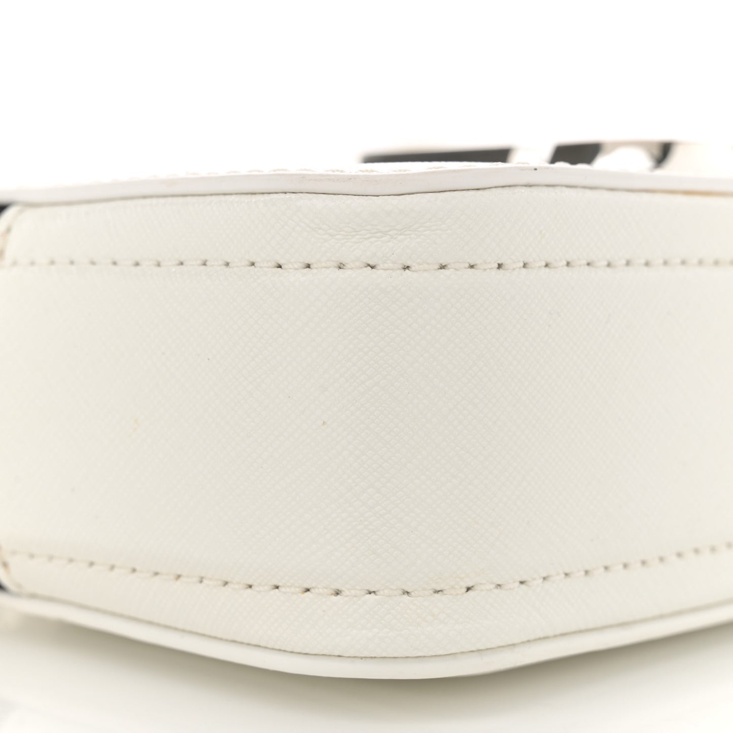 Saffiano Small Snapshot Camera Bag White