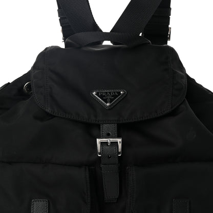 Prada Tessuto Nylon Saffiano Medium Backpack Black 9 of 11