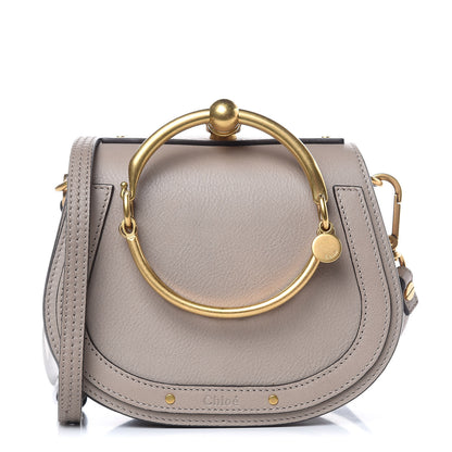 Chloe Calfskin Suede Small Nile Bracelet Bag Motty Grey 1 of 11