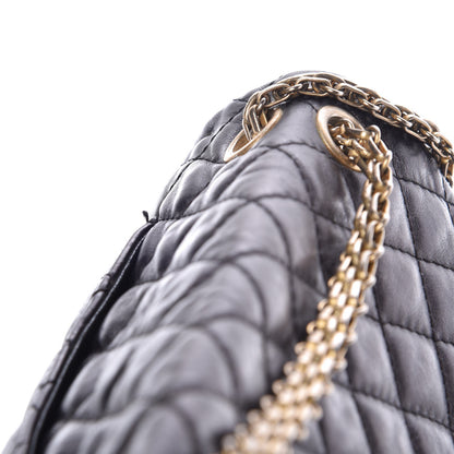 Chanel Metallic Aged Calfskin Accordion Reissue 2.55 Flap Dark Silver 13 of 13
