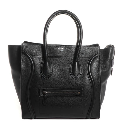 Celine Drummed Calfskin Mini Luggage Black 1 of 9