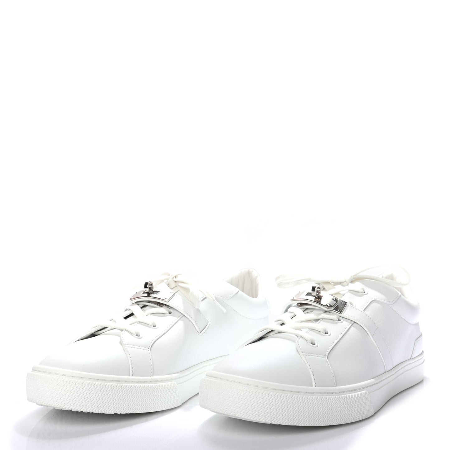 Calfskin Mens Day Sneakers 45 White