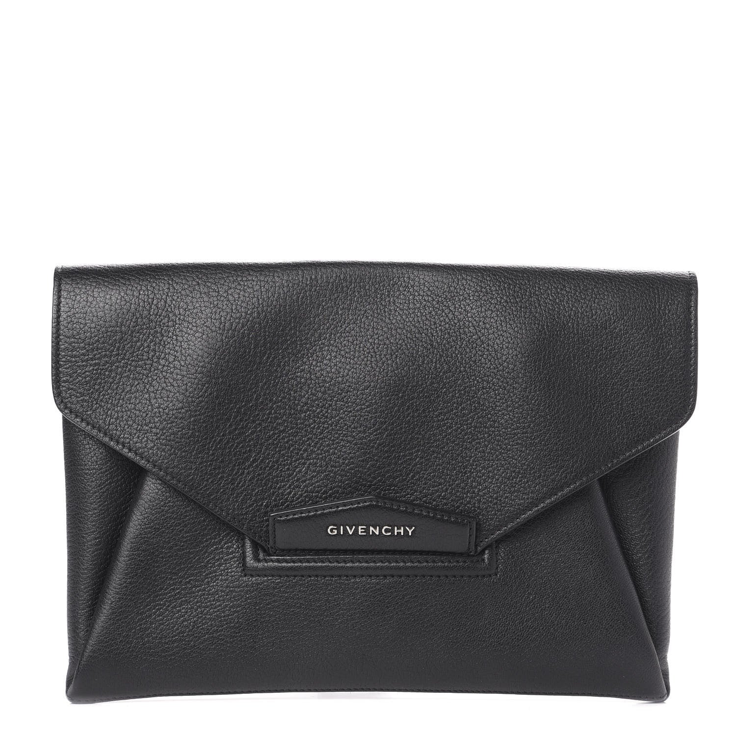Givenchy Sugar Goatskin Medium Antigona Envelope Clutch Black 2 of 14