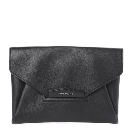 Givenchy Sugar Goatskin Medium Antigona Envelope Clutch Black 2 of 14