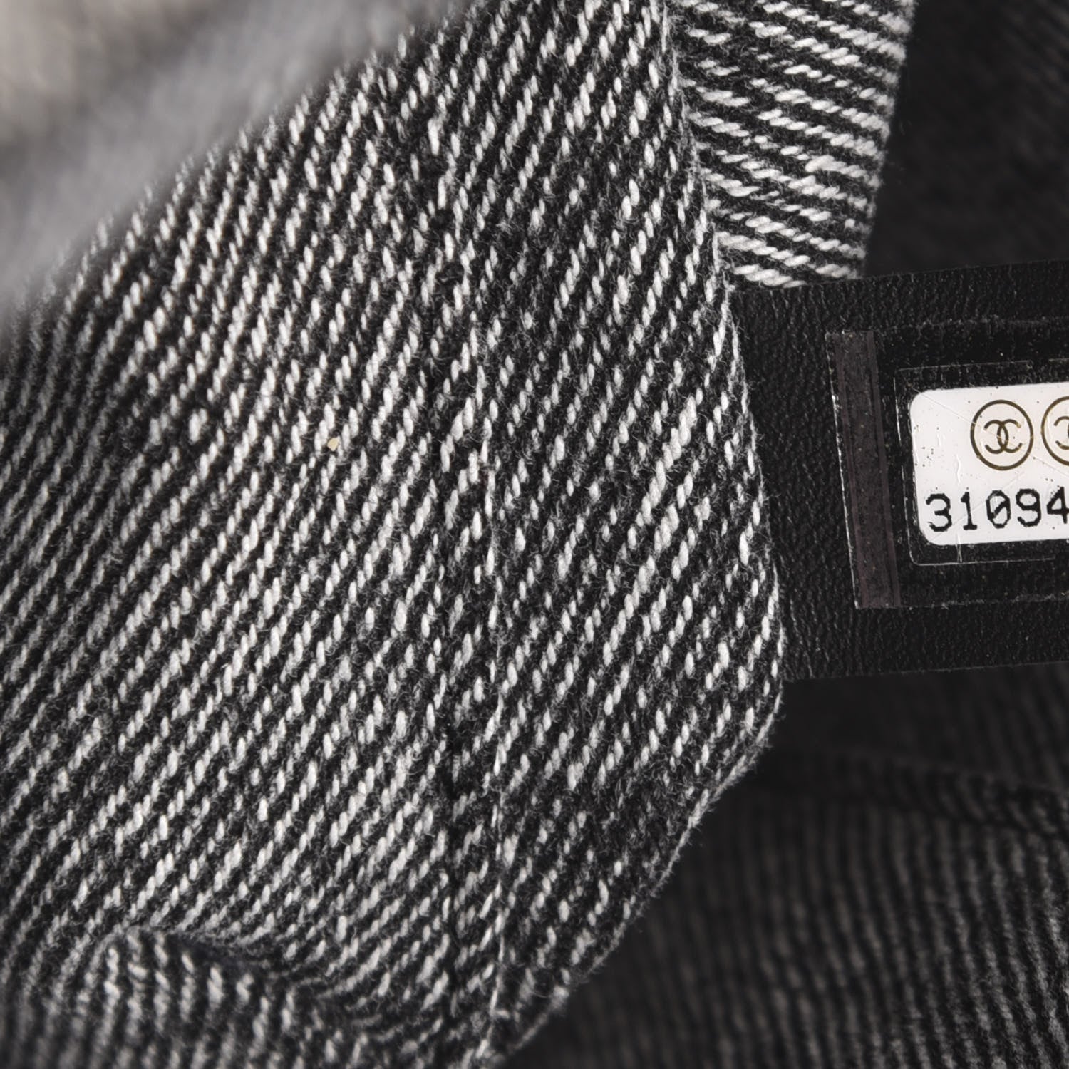 Chanel Denim Embossed CC Logo Print Jumbo Single Flap Grey Black 7 of 10