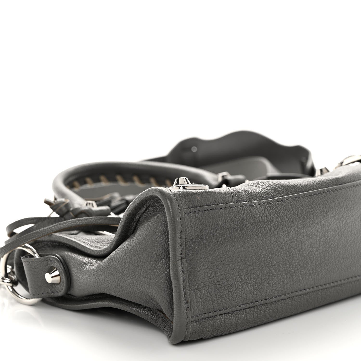 Balenciaga Chevre Silver Metallic Edge Hardware Mini City Gris Acier 8 of 9