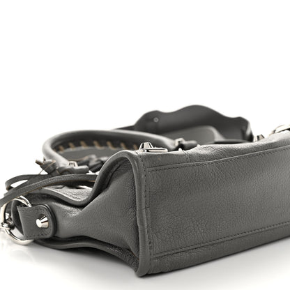Balenciaga Chevre Silver Metallic Edge Hardware Mini City Gris Acier 8 of 9