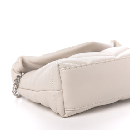 Saint Laurent Lambskin Quilted Toy Loulou Puffer Monogram Chain Satchel Crema Soft 7 of 10