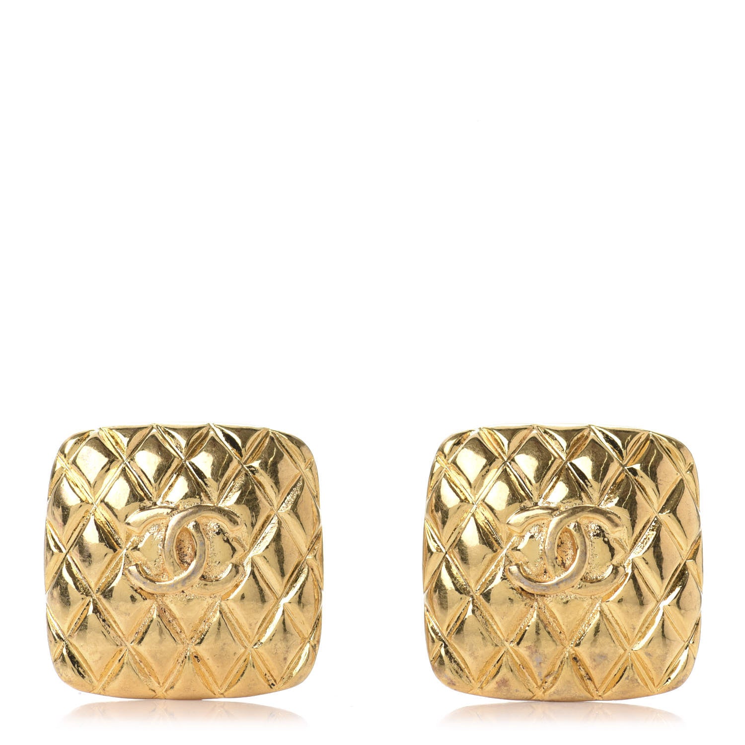 Chanel CC Clip On Earrings Gold 1 of 4