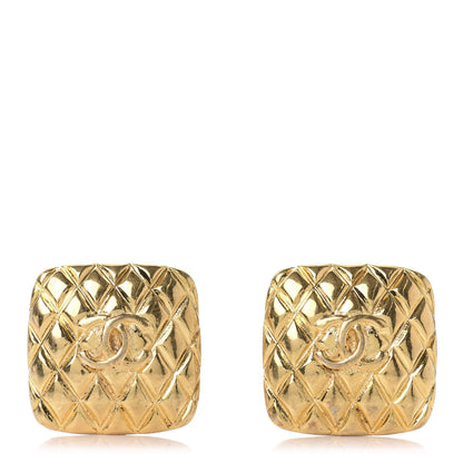 Chanel CC Clip On Earrings Gold 1 of 4