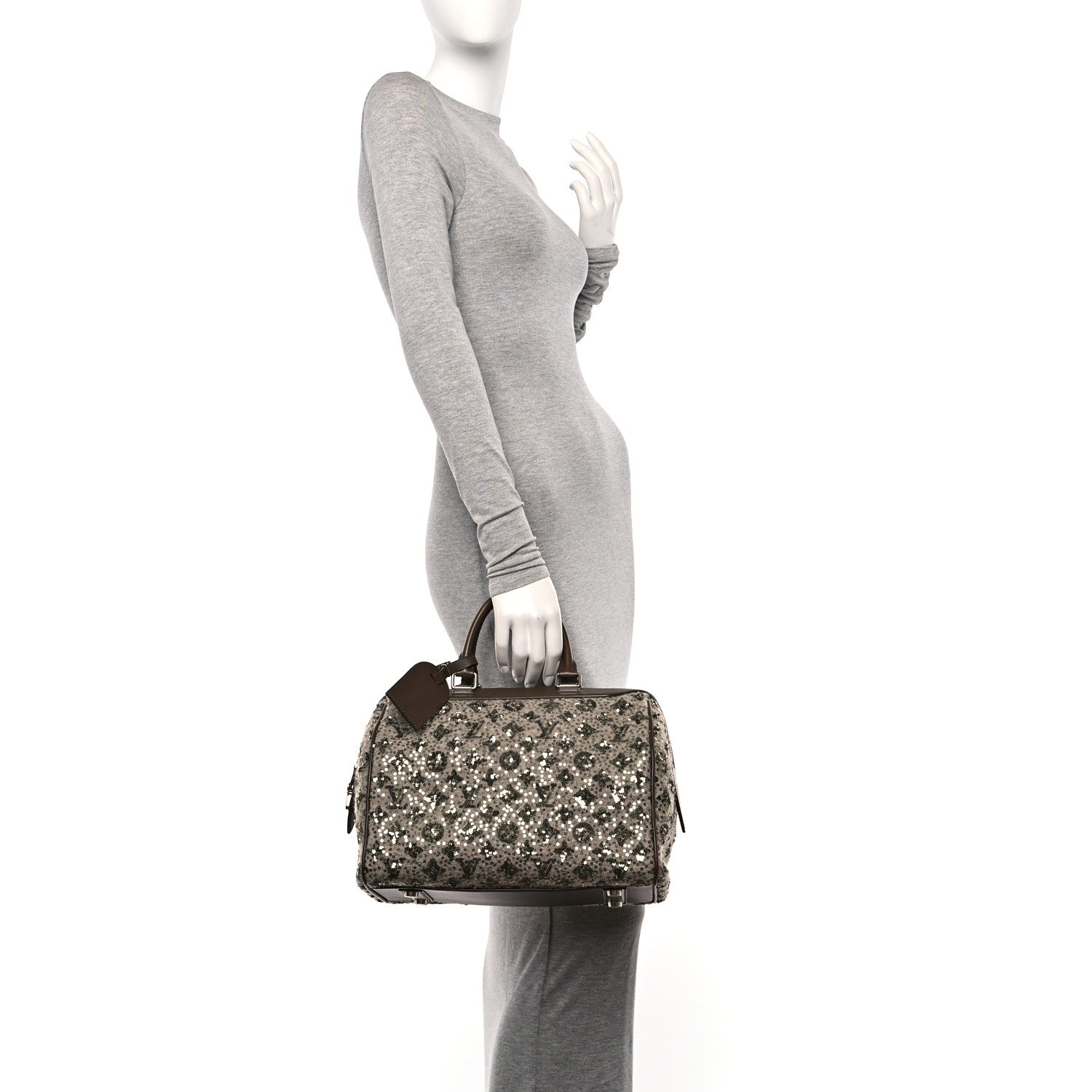 Louis Vuitton Sequin Monogram Sunshine Express Speedy Kaki 2 of 12