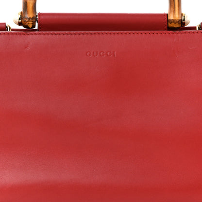 Gucci Nappa Bamboo Web Small Nymphaea Top Handle Bag Hibiscus Red 8 of 11