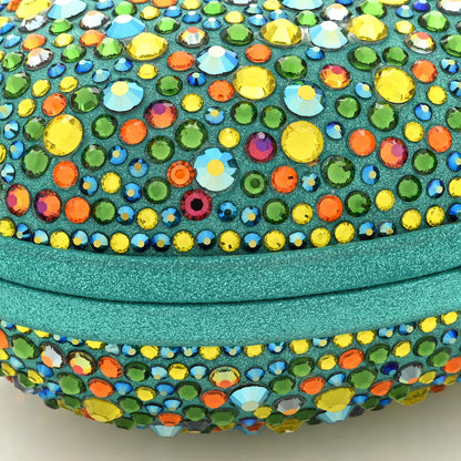 Christian Louboutin Crystal Suede Burma Strass Mina Chain Clutch Multicolor 7 of 9