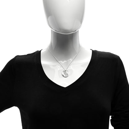 Tiffany Sterling Silver Notes Round Pendant Necklace 5 of 5