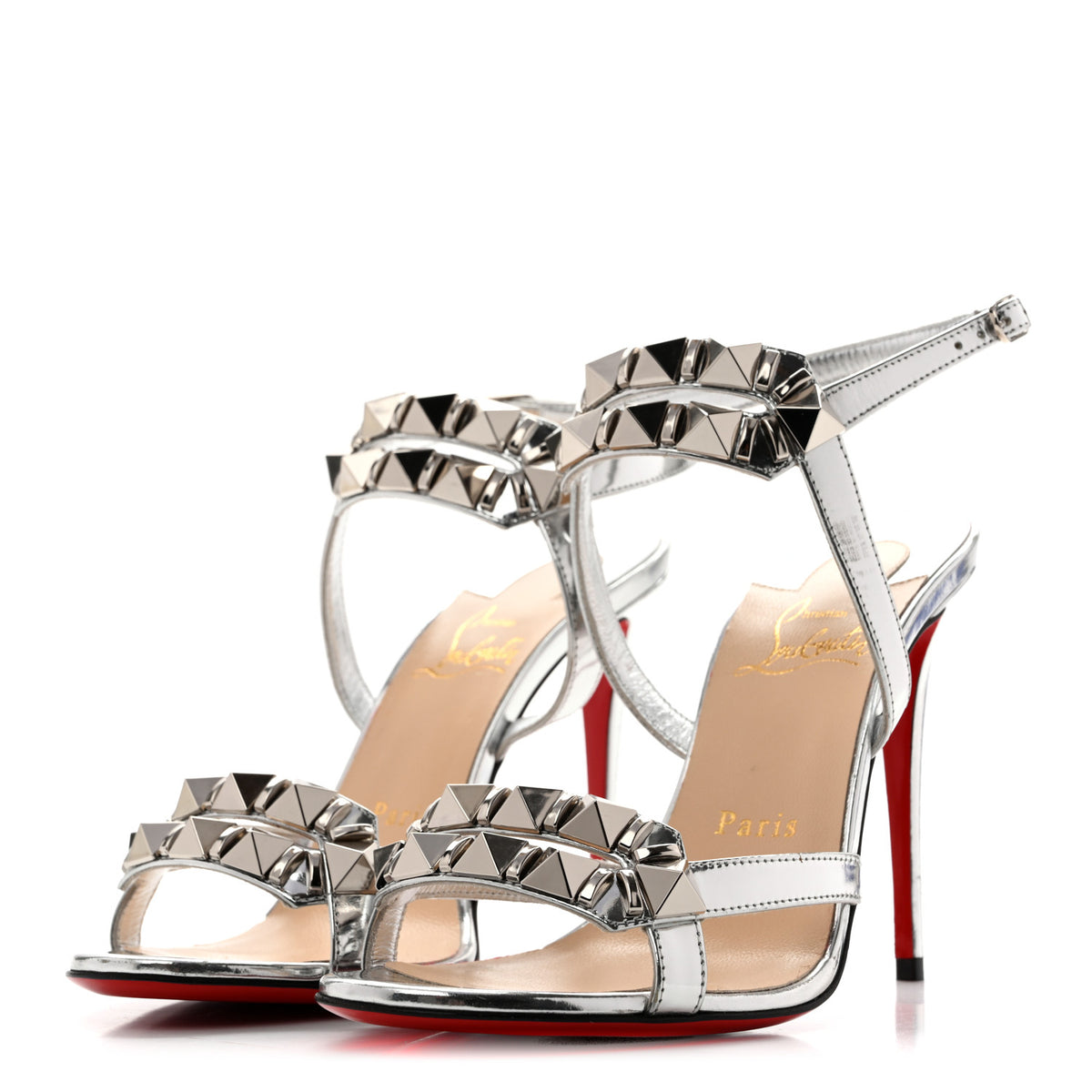 Specchio Studded Galerietta 100 Sandals 37 Silver