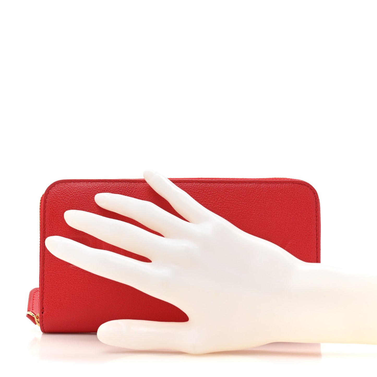 Soft Grain Elmore Zip Around Wallet Red