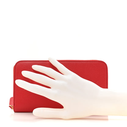 Burberry Soft Grain Elmore Zip Around Wallet Red 2 of 16