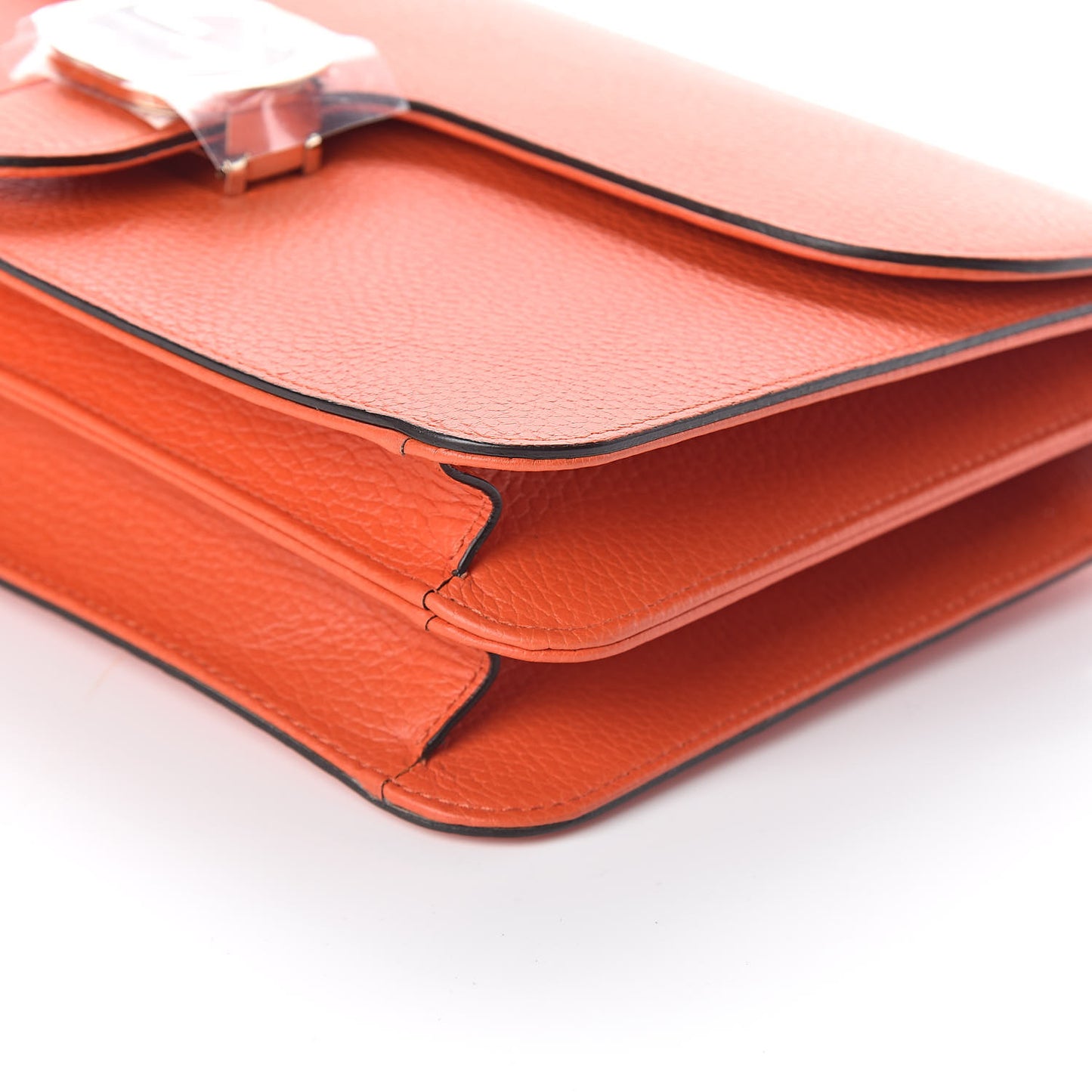 Dollar Calfskin Interlocking G Shoulder Bag Sun Orange