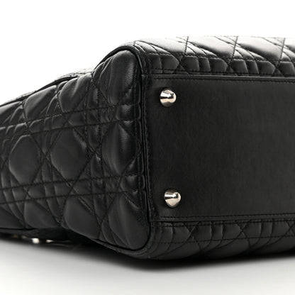 Christian Dior Lambskin Cannage Large Lady Dior Black 9 of 18