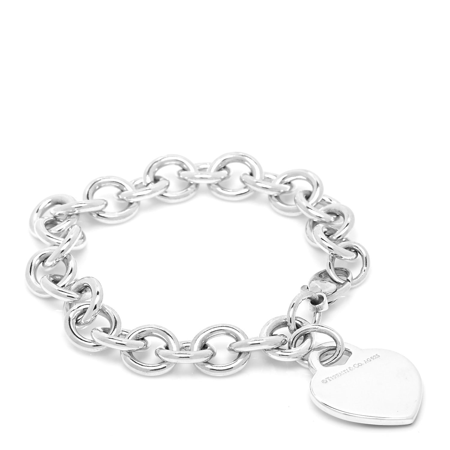 Tiffany Sterling Silver Enamel Return to Tiffany Color Splash Heart Tag Bracelet Pink 3 of 5