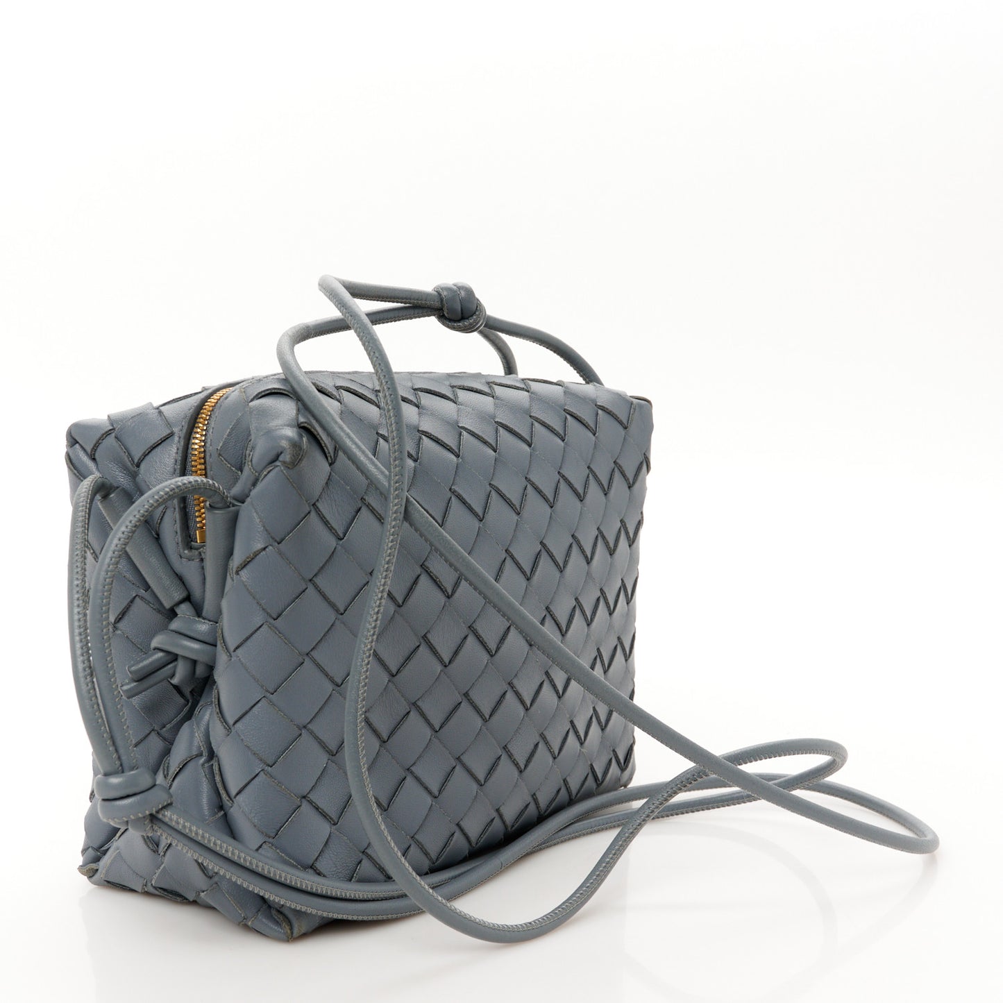Nappa Intrecciato Small Loop Camera Bag Thunder