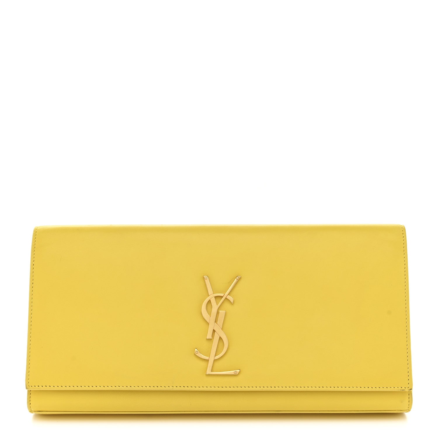 Saint Laurent Calfskin Classic Monogram Cassandre Clutch Soleil 1 of 9