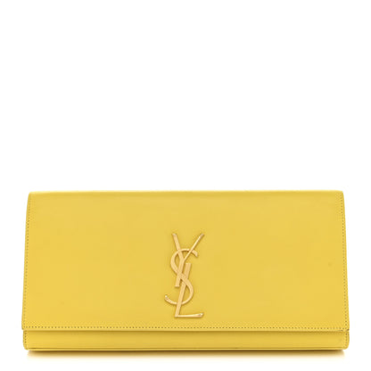 Saint Laurent Calfskin Classic Monogram Cassandre Clutch Soleil 1 of 9
