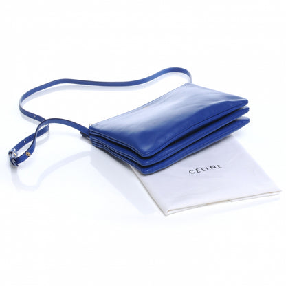 Celine Leather Trio Crossbody Bag Royal Blue 4 of 8