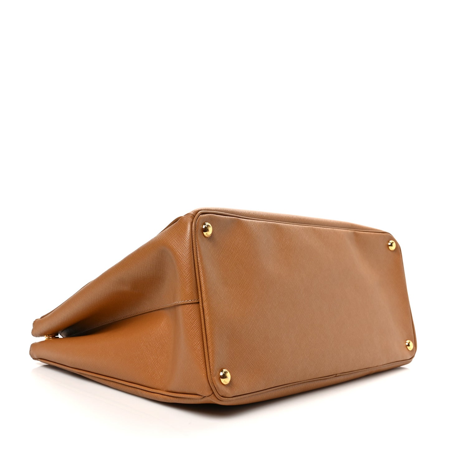 Saffiano Large Galleria Double Zip Tote Caramel