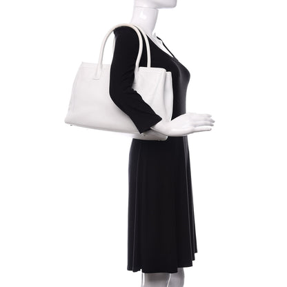 Chanel Calfskin Cerf Executive Shopper Tote White 2 of 18