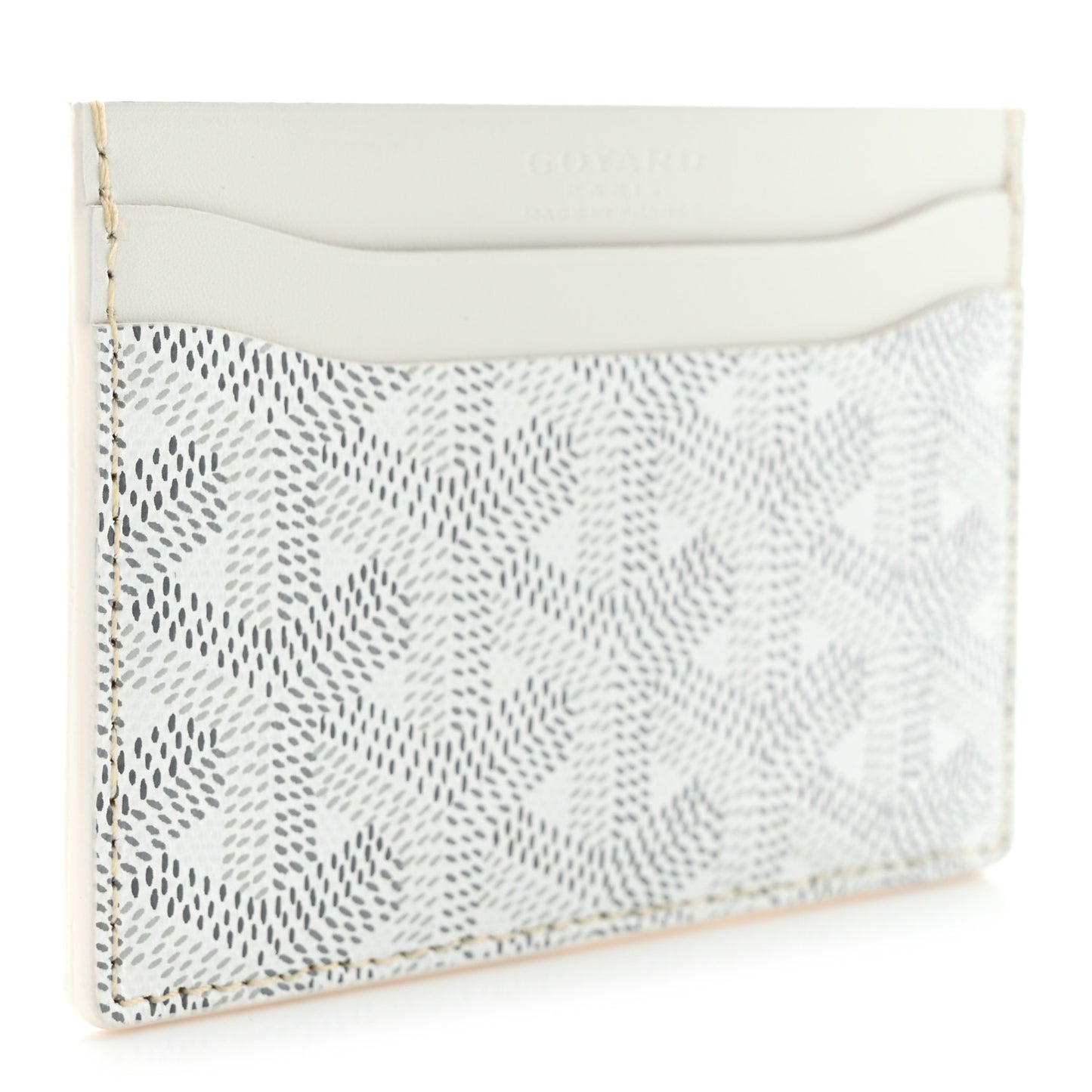 Goyardine Saint Sulpice Card Holder White