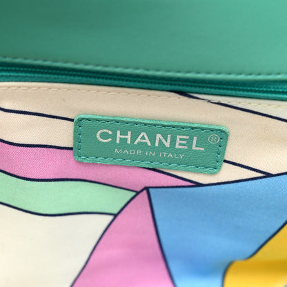 Chanel Lambskin Calfskin Mixed Fibers Quilted Medium Flap Green 7 of 10