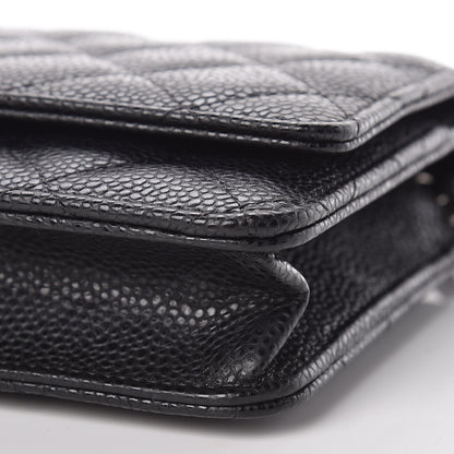 Chanel Caviar Quilted Wallet On Chain WOC Black 10 of 11