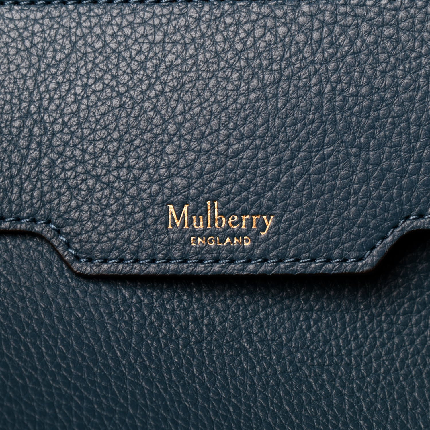Mulberry Small Classic Grain Bayswater Tote Deep Sea 6 of 8