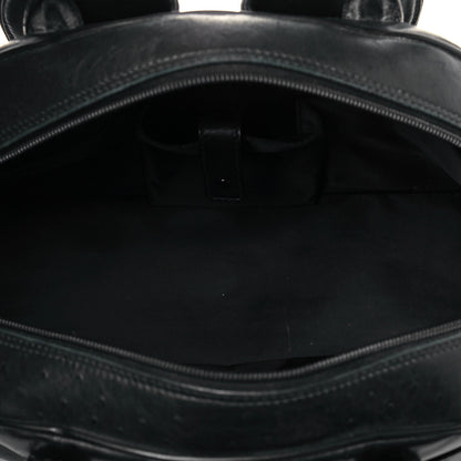 Christian Dior Ostrich Saddle Bowler Black 4 of 9