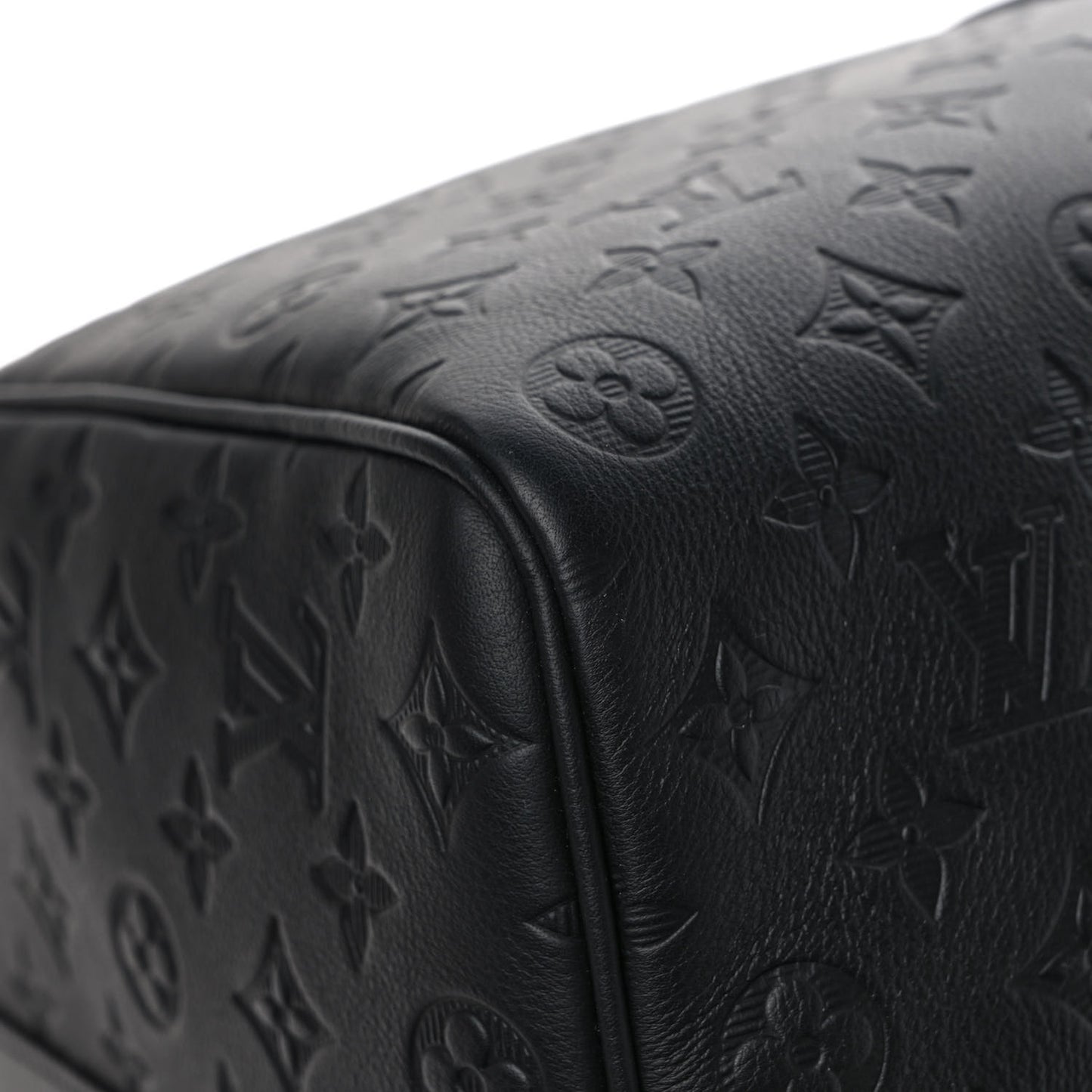 Calfskin Shadow Monogram Keepall Bandouliere 50 Black