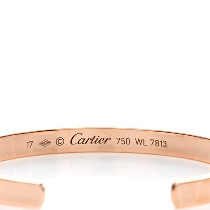 Cartier 18K Pink Gold LOVE Cuff Bracelet 17 3 of 4