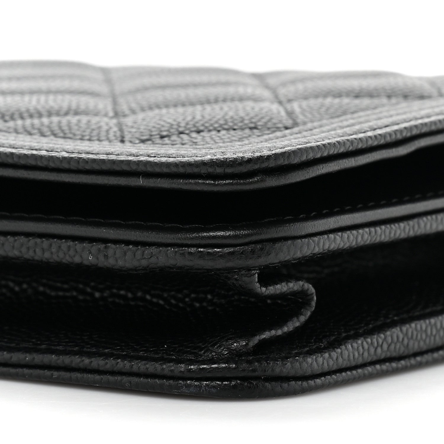 Chanel Caviar Quilted Boy Wallet On Chain WOC Black 10 of 12