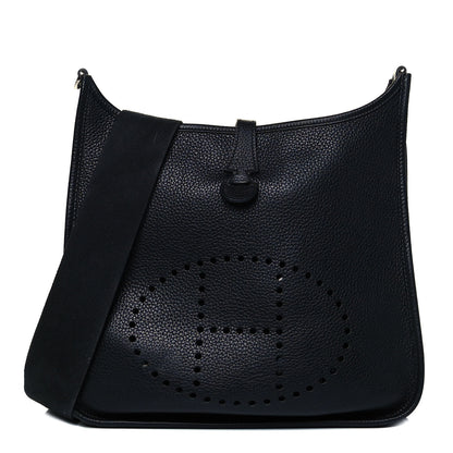 Hermes Taurillon Clemence Evelyne PM Black 1 of 9