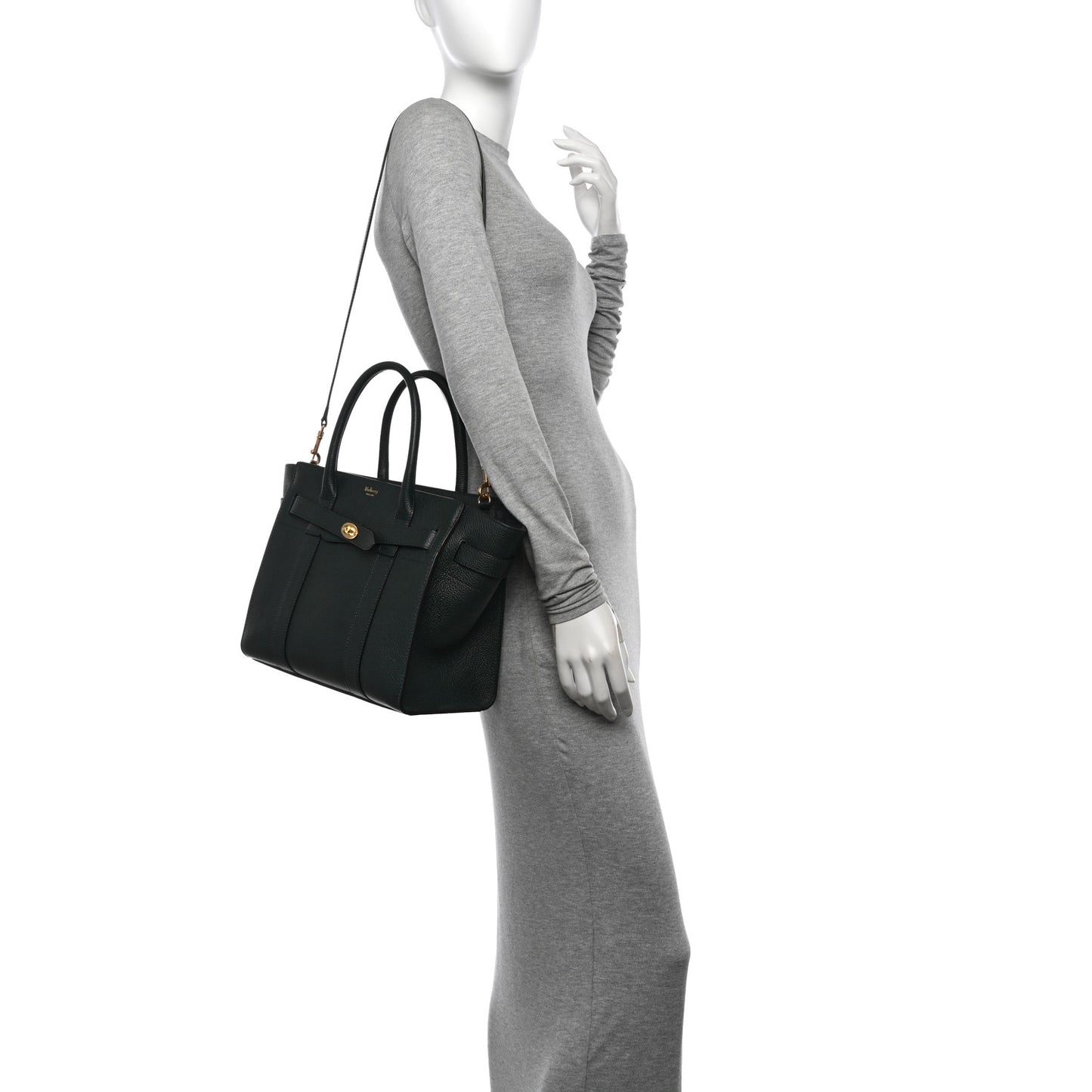 Small Classic Grain Small Zip Bayswater Mulberry Green