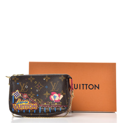 Louis Vuitton Monogram 2020 Christmas Animation Roller Coaster Mini Pochette Accessories Pivoine 7 of 7