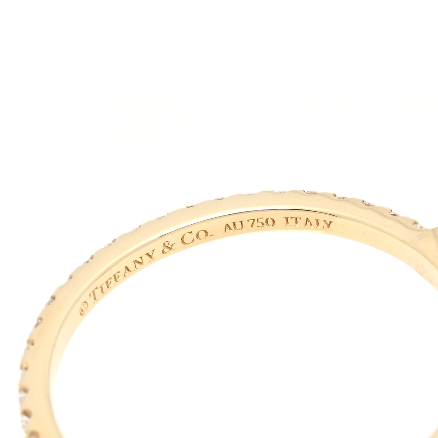 18K Yellow Gold Diamond T Wire Pave Ring 50 5.5