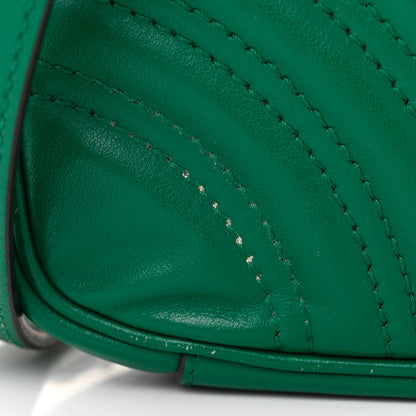 Gucci Calfskin Matelasse Small GG Marmont Shoulder Bag Emerald Green 14 of 14