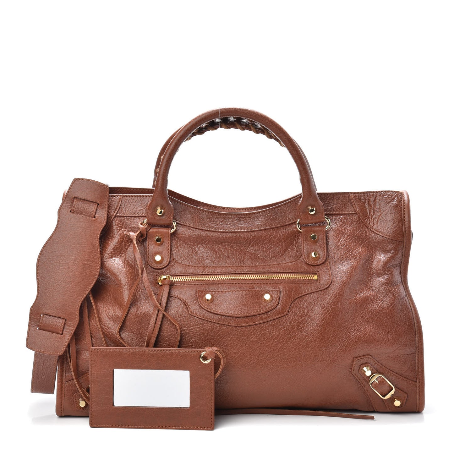 Agneau Classic Gold Hardware City Marron Cognac